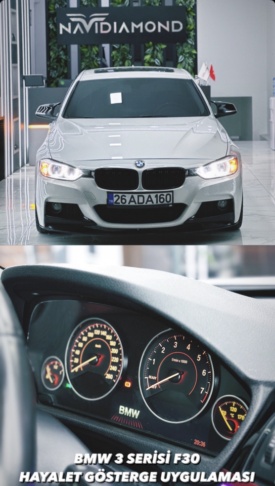 NAVIDIAMOND BMW F30 3 SERİSİ  HAYALET EKRAN GÖSTERGE PANELİ