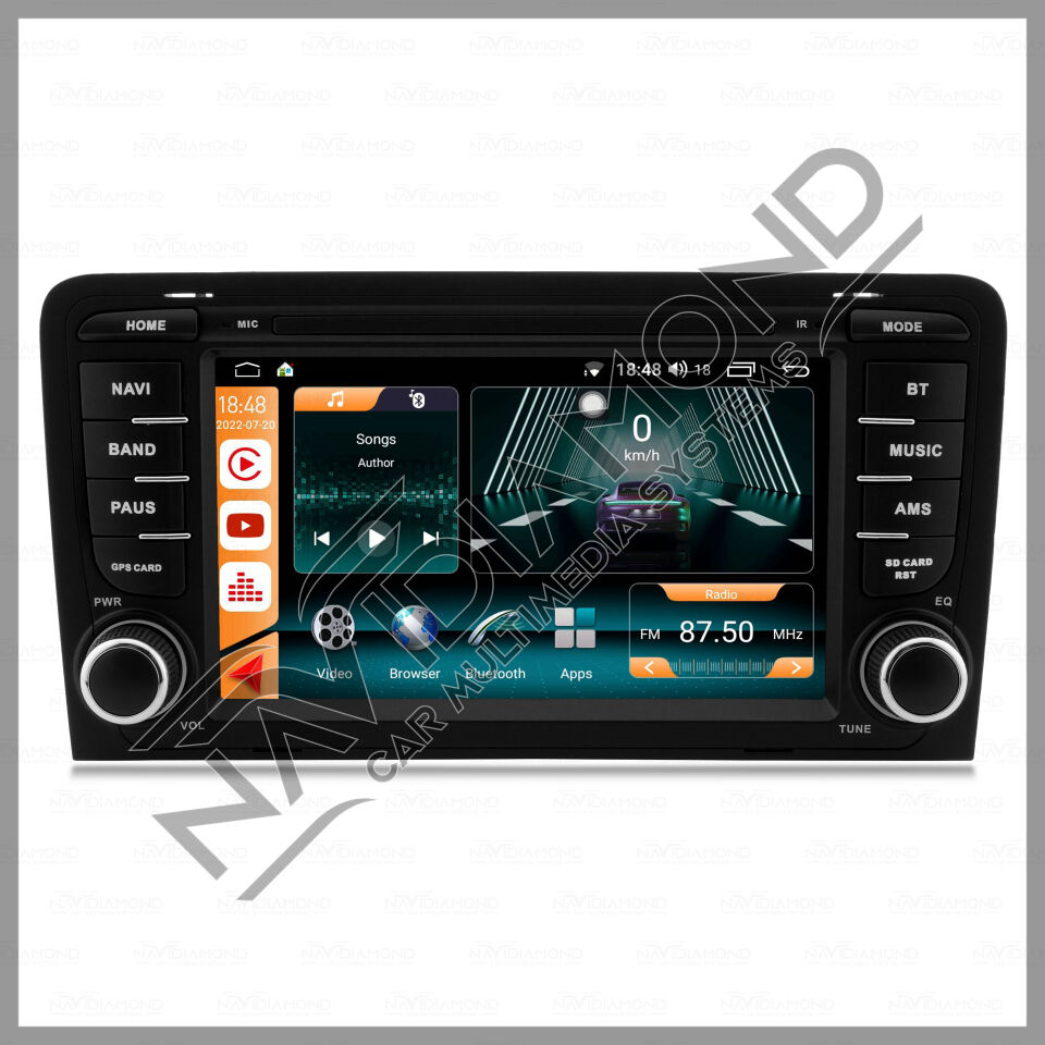 NAVIDIAMOND AUDİ A3 2003 2008 7 İNÇ ORJİNAL TASARIM ANDROİD NAVİGASYON MULTIMEDYA NVD-6837
