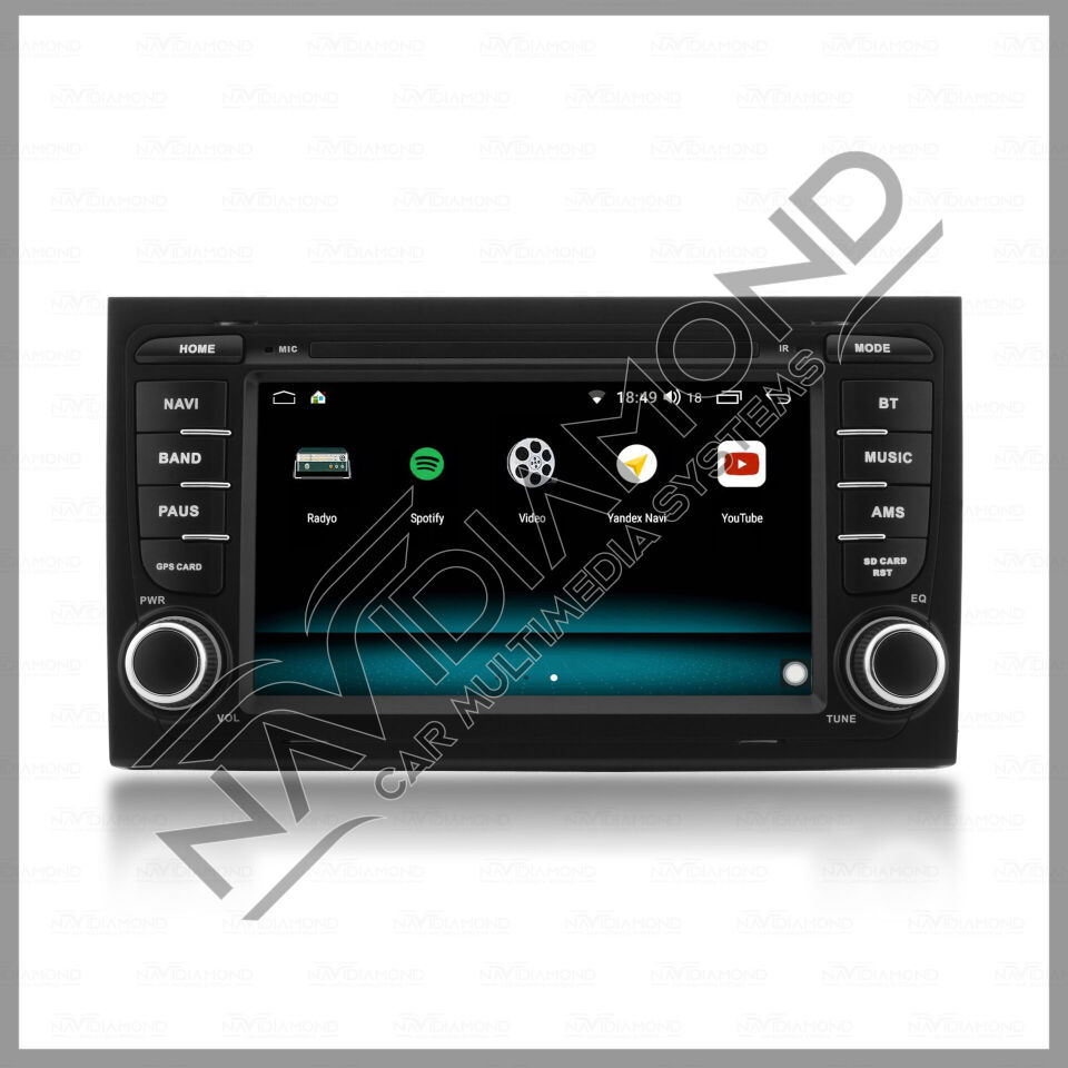 NAVIDIAMOND AUDİ A4 2002 2008 7 İNÇ ORJİNAL TASARIM ANDROİD NAVİGASYON MULTIMEDYA NVD-6840