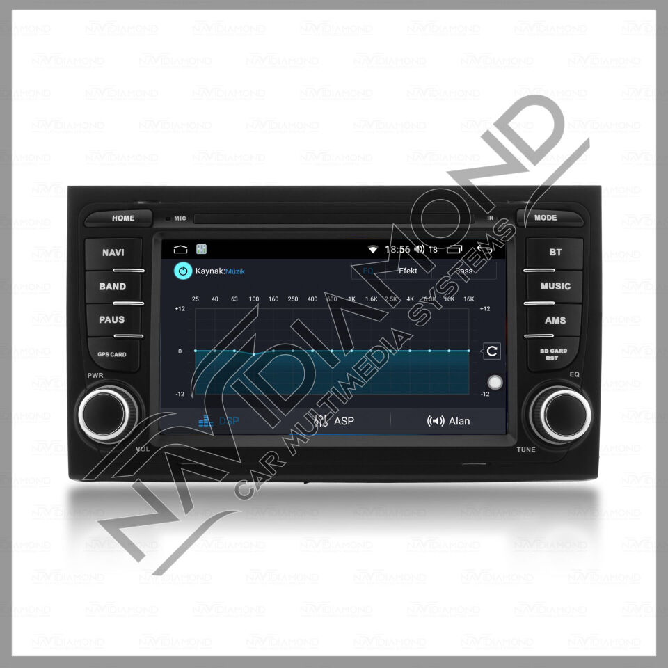NAVIDIAMOND AUDİ A4 2002 2008 7 İNÇ ORJİNAL TASARIM ANDROİD NAVİGASYON MULTIMEDYA NVD-6840