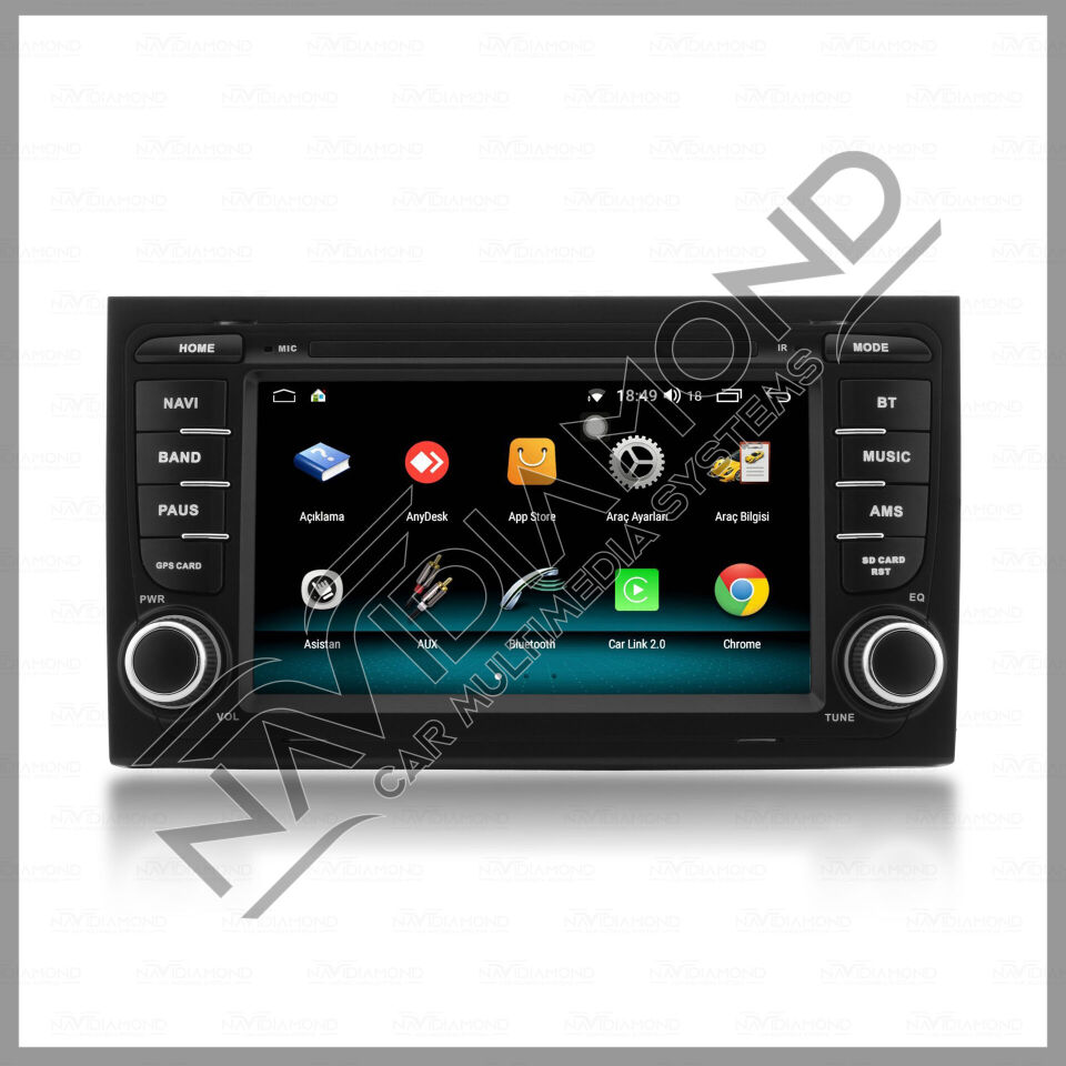 NAVIDIAMOND AUDİ A4 2002 2008 7 İNÇ ORJİNAL TASARIM ANDROİD NAVİGASYON MULTIMEDYA NVD-6840