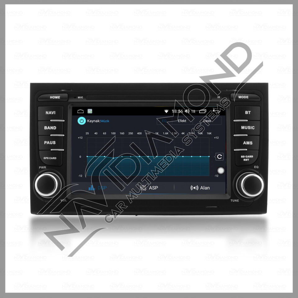 NAVIDIAMOND AUDİ A4 2002 2008 7 İNÇ ORJİNAL TASARIM ANDROİD NAVİGASYON MULTIMEDYA NVD-6844