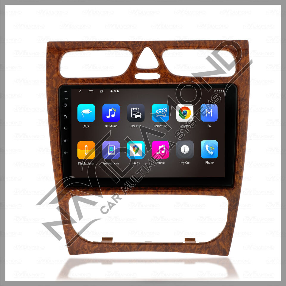 NAVIDIAMOND MERCEDES W203 209 ANDROİD CARPLAY MULTIMEDYA EKRAN KAHVE  NVD-6914