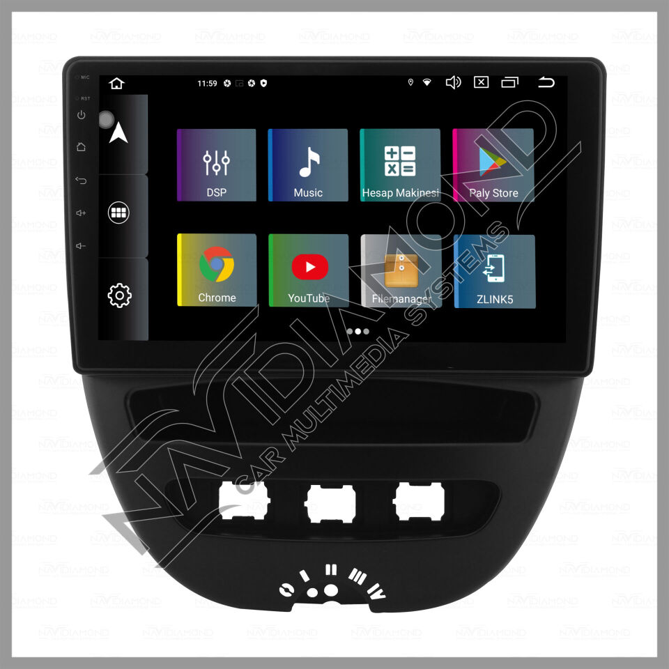 NAVIDIAMOND CITROEN C1 ANDROİD CARPLAY MULTIMEDYA EKRAN NVD-0123