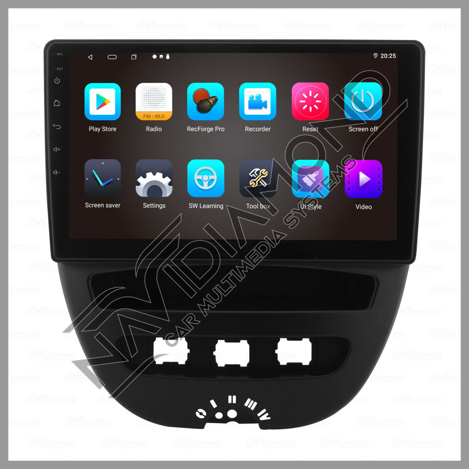 NAVIDIAMOND CITROEN C1 ANDROİD CARPLAY MULTIMEDYA EKRAN NVD-0124