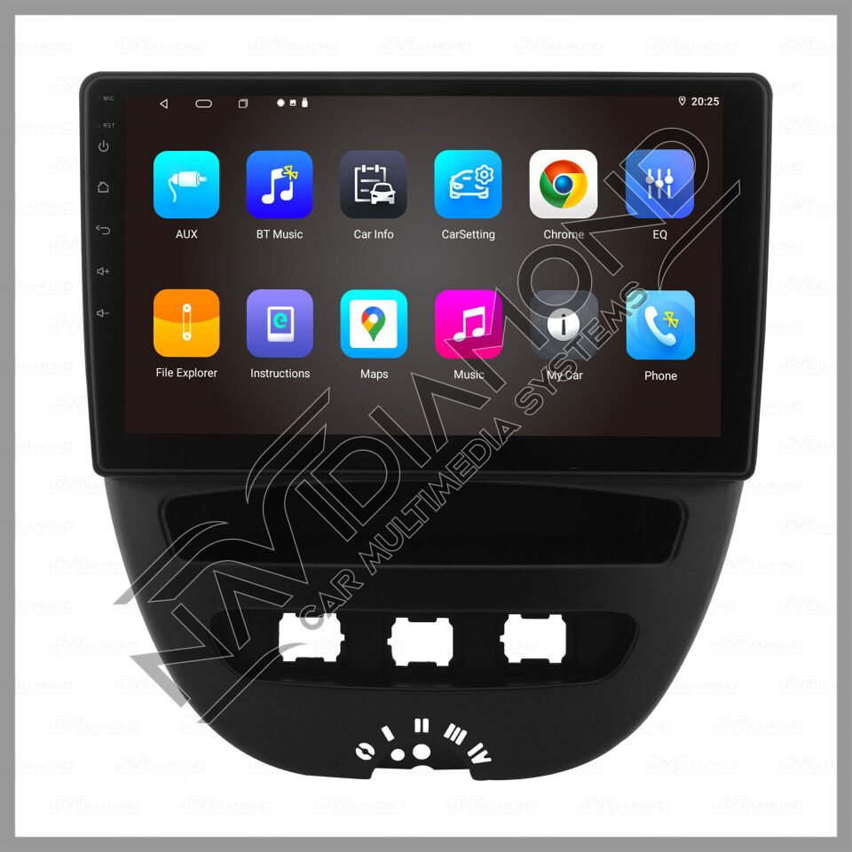 NAVIDIAMOND CITROEN C1 ANDROİD CARPLAY MULTIMEDYA EKRAN NVD-0125